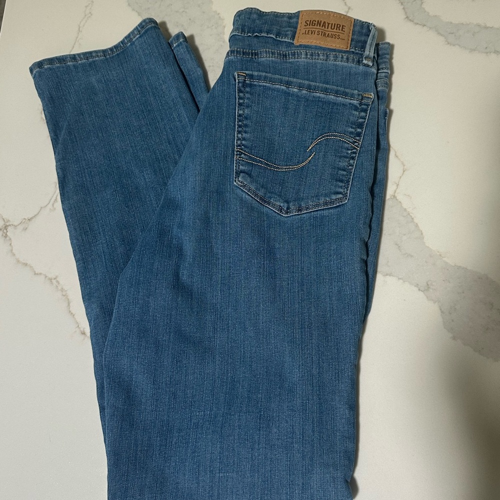 Signature by Levi Strauss Blue Straight Leg Jeans